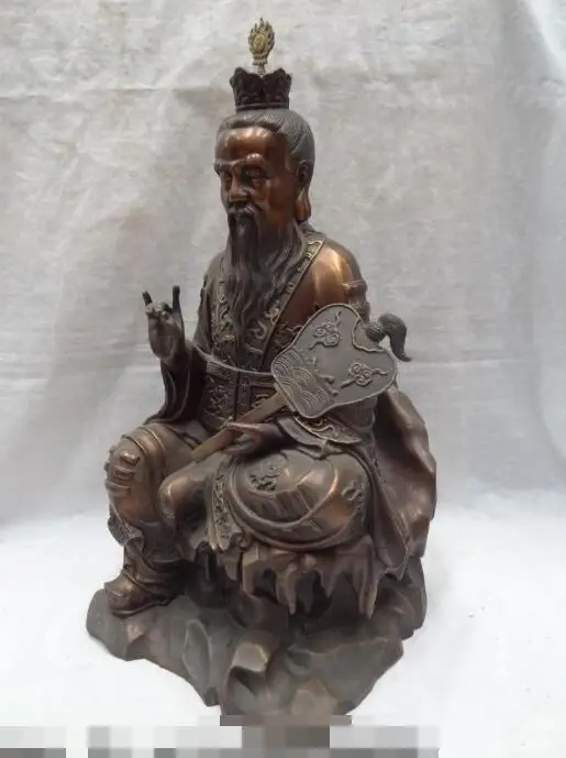 S02664 16" China Pure Bronze FengShui Alchemy God Taoism Taoist Priest Fan Statue (A0321)
S02664 16" China Pure Bronze FengShui Alchemy God Taoism Taoist Priest Fan Statue (A0321)