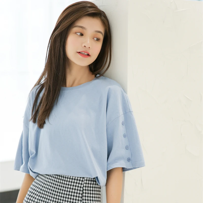 2019 New Summer Small Fresh Short Sleeve T Shirt Women Casual O-Neck Tee Shirts Woman Korean Cute T-shirt
2019 New Summer Small Fresh Short Sleeve T Shirt Women Casual O-Neck Tee Shirts Woman Korean Cute T-shirt