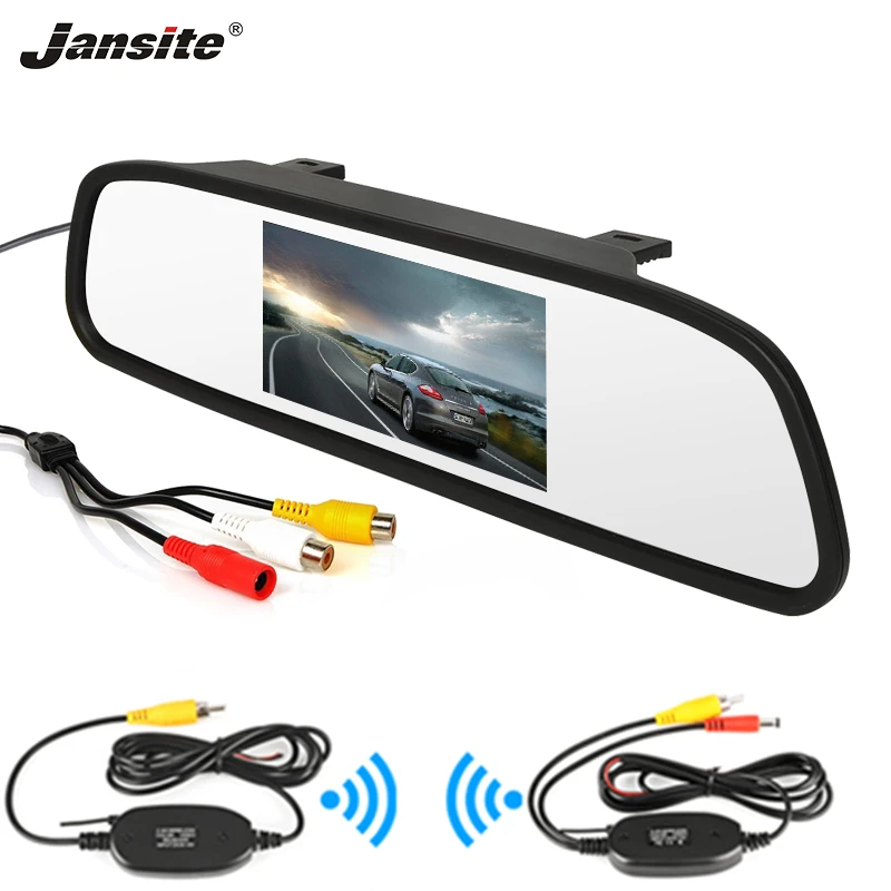 Jansite 4.3 inch HD Car Rear View Monitor Parking Mirror Wired Wireless 2 video input Wireless Transmitter receiver Night Vision
Jansite 4.3 inch HD Car Rear View Monitor Parking Mirror Wired Wireless 2 video input Wireless Transmitter receiver Night Vision