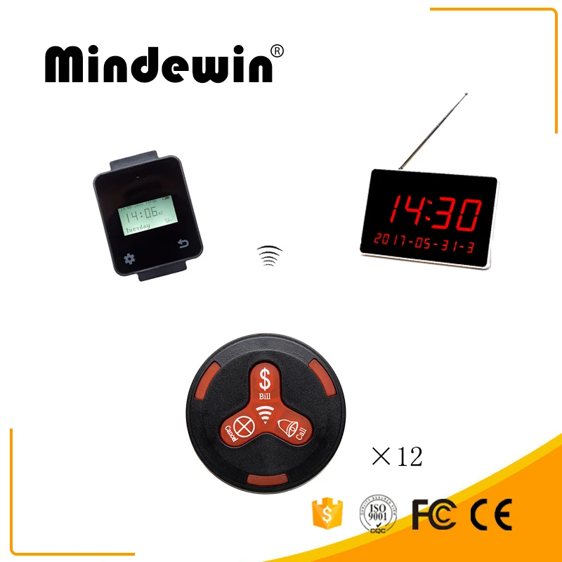 2018 Mindewin Call Transmitter Button Watch Receive Restaurant Pager Wireless Calling System Catering Equipment digital display
2018 Mindewin Call Transmitter Button Watch Receive Restaurant Pager Wireless Calling System Catering Equipment digital display