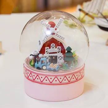 DIY Hear Happiness Glass Ball Dollhouse Happy Farm Wooden Furniture Handcraft Assembling Windmill Miniatura Creative Decoration
DIY Hear Happiness Glass Ball Dollhouse Happy Farm Wooden Furniture Handcraft Assembling Windmill Miniatura Creative Decoration