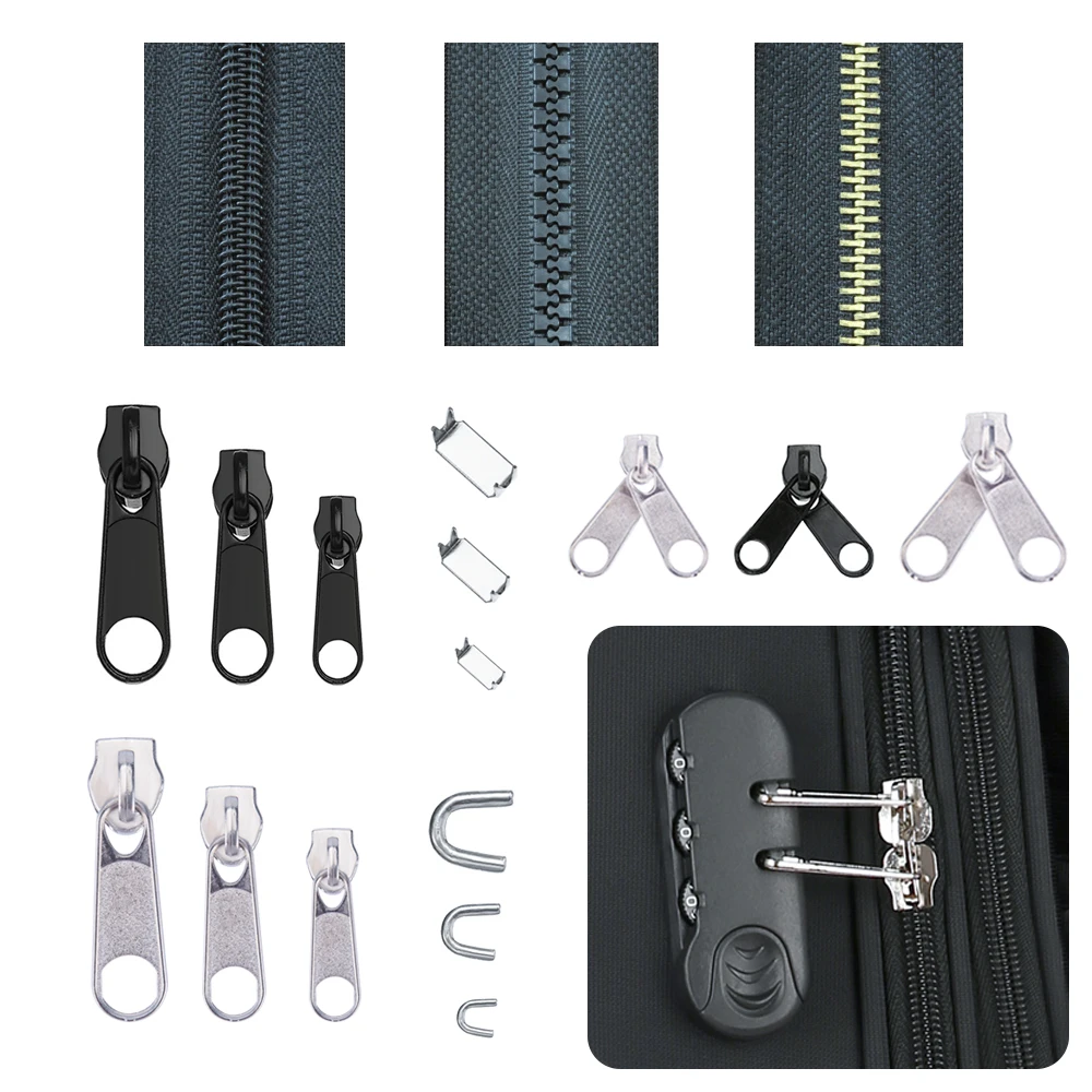 Zipper Fix Kit Universal Zip Repair Rescue Replacement Jacket Clothing Bag Outdoor Tent Fix Instant Plier Sewing Needlework Tool (4)