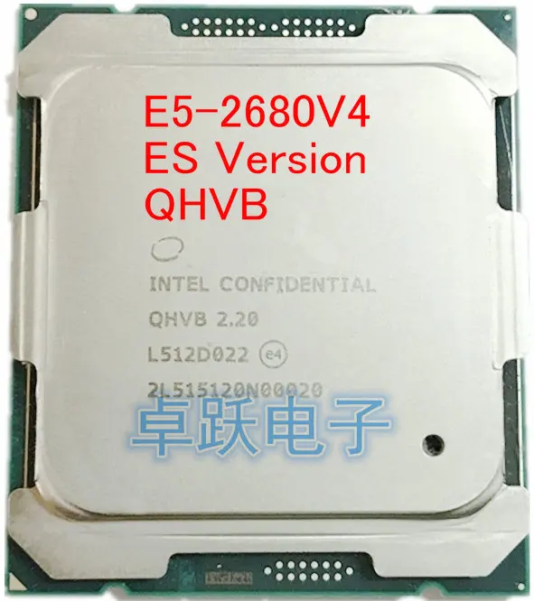 E5 2680V4 Original Intel Xeon E5-2680V4 ES QHVB CPU Processor 2.20GHz (max 2.8GHz) 14-Core 35M 14NM E5-2680 V4 FCLGA2011-3 120W
E5 2680V4 Original Intel Xeon E5-2680V4 ES QHVB CPU Processor 2.20GHz (max 2.8GHz) 14-Core 35M 14NM E5-2680 V4 FCLGA2011-3 120W