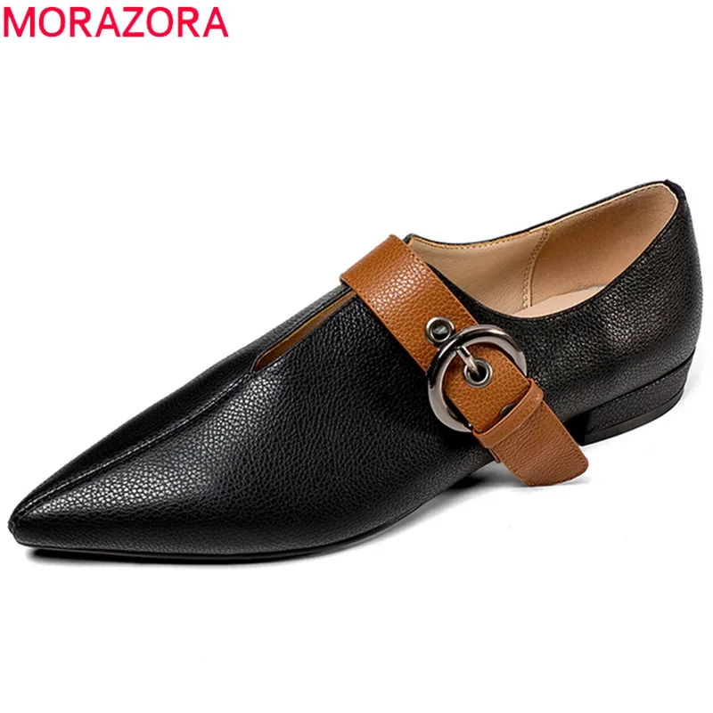 MORAZORA black brown fashion spring autumn single flat shoes woman pointed toe mixed colors women flats genuine leather shoes
MORAZORA black brown fashion spring autumn single flat shoes woman pointed toe mixed colors women flats genuine leather shoes