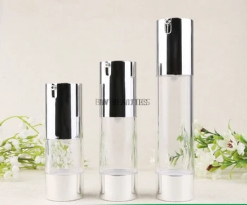 100pcs/lot Silver 15ml 30ml 50ml Airless Pump With Clear Body Bottle By Self Empty Reusable Refillable Diy Skin Care Creations
100pcs/lot Silver 15ml 30ml 50ml Airless Pump With Clear Body Bottle By Self Empty Reusable Refillable Diy Skin Care Creations