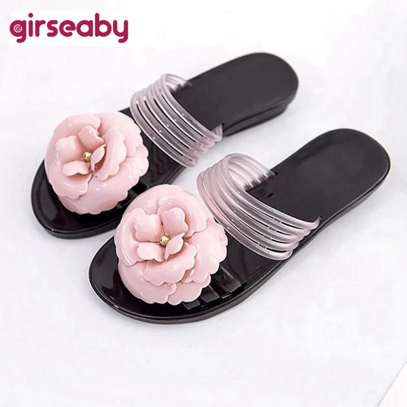 Girseaby 2019 Summer Clear Flower Slippers Women Beach slides Ladies Flat Jelly Shoes Woman Flip Flops pink pantoufle
Girseaby 2019 Summer Clear Flower Slippers Women Beach slides Ladies Flat Jelly Shoes Woman Flip Flops pink pantoufle