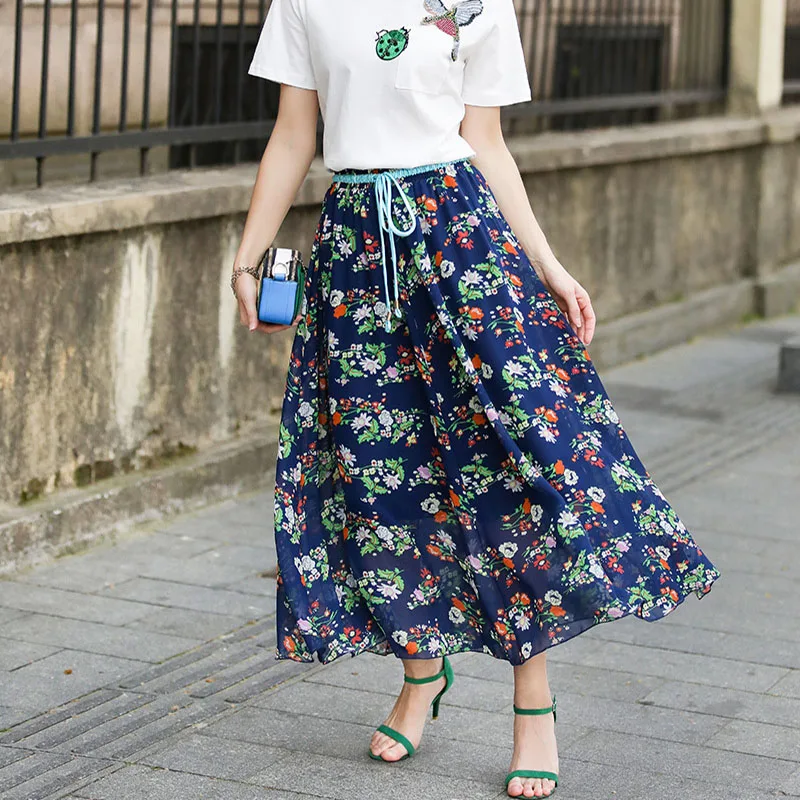 2019 Women's Large Size Bohemian Floral Beach Skirt Chiffon Skirt A-Line Casual Mid-Calf Natural
2019 Women's Large Size Bohemian Floral Beach Skirt Chiffon Skirt A-Line Casual Mid-Calf Natural