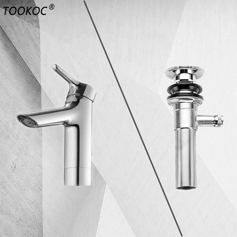 TOOKOC Basin Sink Faucets Tap Single Handle Single Handle Cold and Hot Metal pop-up drain assembly included
TOOKOC Basin Sink Faucets Tap Single Handle Single Handle Cold and Hot Metal pop-up drain assembly included