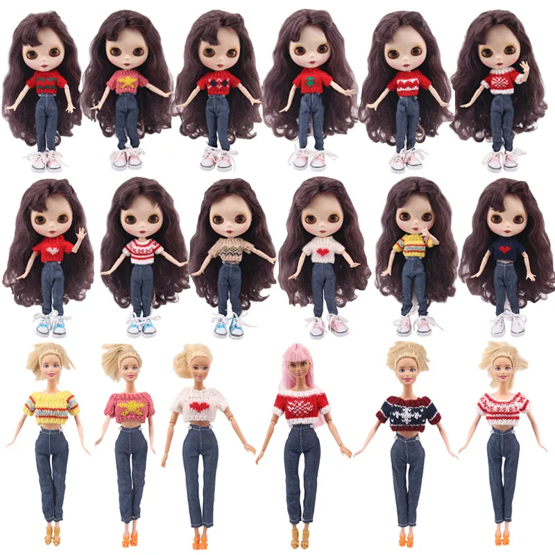 Doll Clothes 15 Styles 1 Set Clothes =Sweater+Jeans For BJD 30 Cm 1/6 Blyth Doll Barbiees Doll Clothes For Generation Toy Doll
Doll Clothes 15 Styles 1 Set Clothes =Sweater+Jeans For BJD 30 Cm 1/6 Blyth Doll Barbiees Doll Clothes For Generation Toy Doll