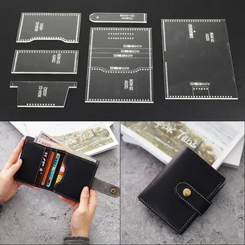 1 Set Acrylic Leather Template Home Handwork Leathercraft Sewing Pattern Tools Accessory Men Wallet Pattern 9*11*1.5cm
1 Set Acrylic Leather Template Home Handwork Leathercraft Sewing Pattern Tools Accessory Men Wallet Pattern 9*11*1.5cm