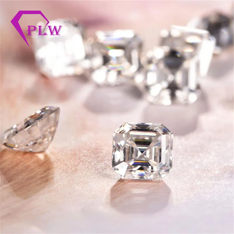 

Provence jewelry test positive gem stone 0.6 carat 5*5 mm D color asscher cut Loose moissanite for bracelet ring chain earring