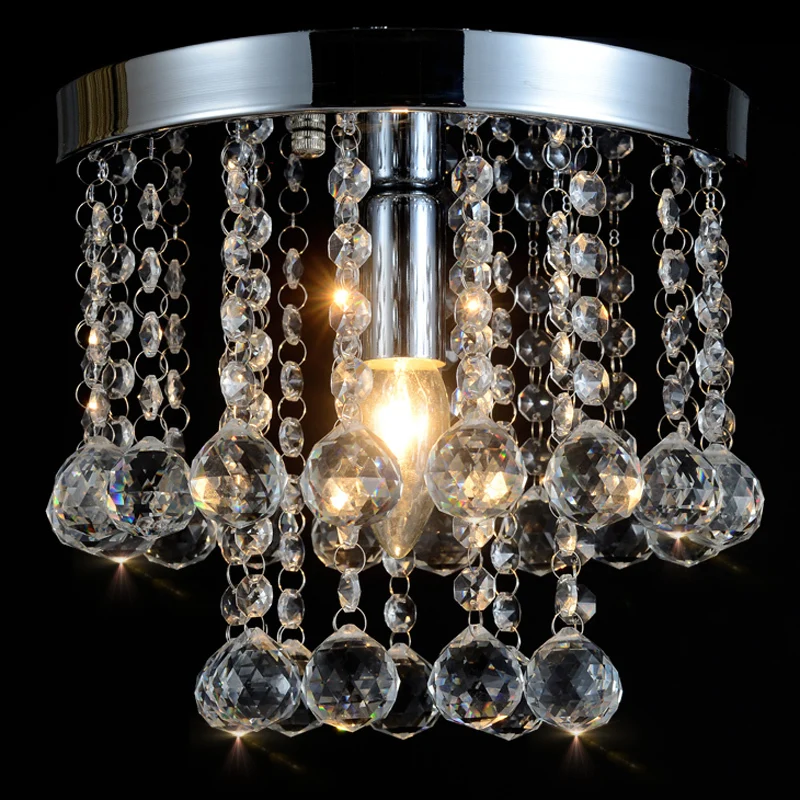 

150MM Modern European K9 Crystal Chandelier Light Ceiling Crystal Chandelier Ceiling Lustre E14 LED Bulbs Lamp Lighting 110-240V