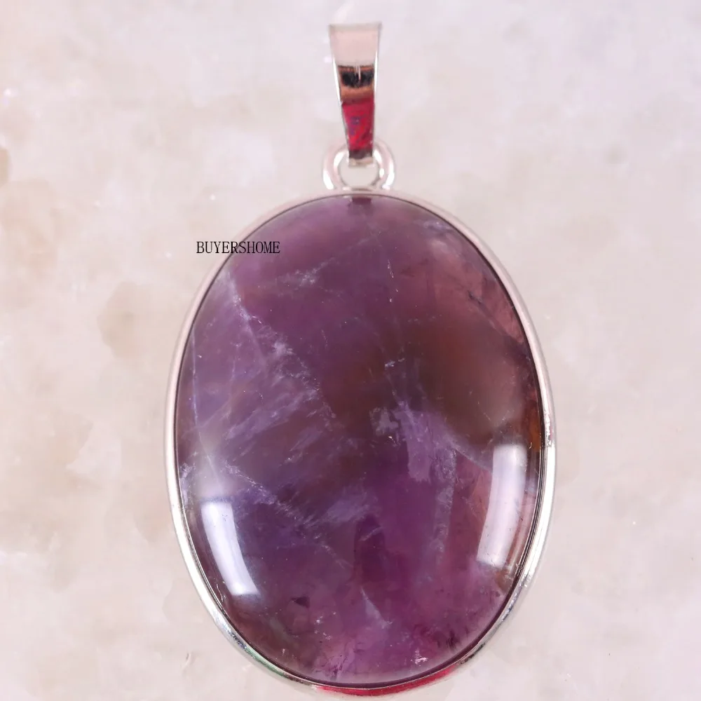 Free Shipping Silver Color Oval Natural Stone Bead Purple Crystal Women Necklace Pendant 1Pcs K657
Free Shipping Silver Color Oval Natural Stone Bead Purple Crystal Women Necklace Pendant 1Pcs K657