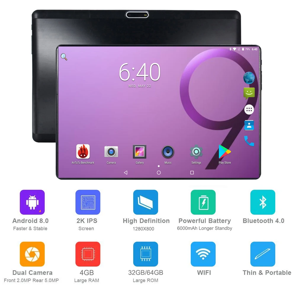 Global Version 8 Core 10 inch tablet 1280*800 IPS 4G FDD LTE Phone Call Android 8.0 WiFi GPS Bluetoot 4GB RAM 64GB ROM Media Pad
Global Version 8 Core 10 inch tablet 1280*800 IPS 4G FDD LTE Phone Call Android 8.0 WiFi GPS Bluetoot 4GB RAM 64GB ROM Media Pad