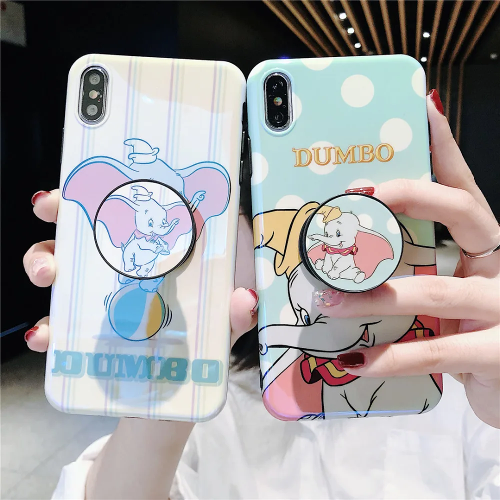 Cartoon Blu-ray DUMBO Case for iphone 8 7 6 6s plus X XS MAX XR fashion Wave point ball bracket soft Silicon Phone cover coque
Cartoon Blu-ray DUMBO Case for iphone 8 7 6 6s plus X XS MAX XR fashion Wave point ball bracket soft Silicon Phone cover coque