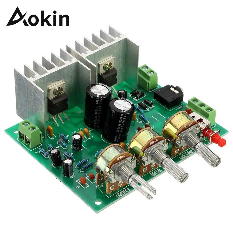Aokin 2 канала 0 15 Вт + TDA2030A Hi-Fi стерео усилитель AMP плата DIY Kit электронный модуль платы