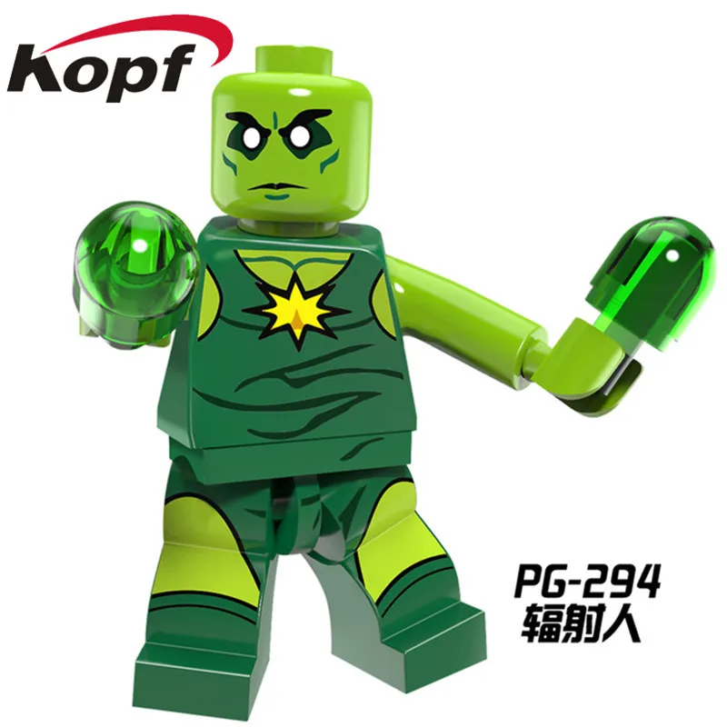 PG290 PG291 PG292 PG293 PG294 PG295 PG296 PG297 Single Sale Building Blocks X-Men Forge Radioactive Man Pyro Domino Omega Union Jack Super Heroes Model Toys for children PG8082