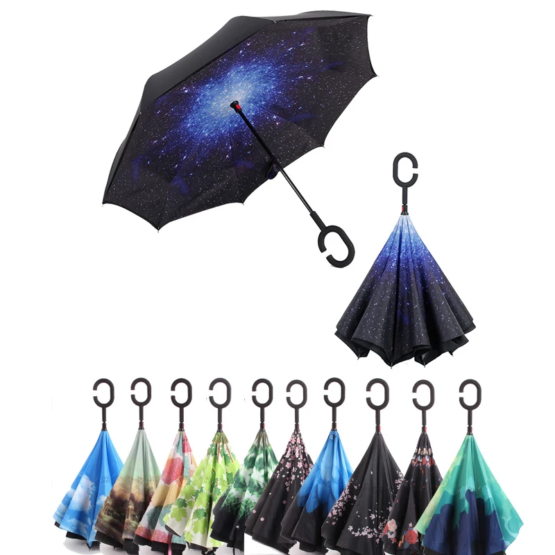Starry Sky Anti UV Inverted Umbrella Reverse Windproof Folding Double Layer Umbrellas Stand Inside Sunny and Rainy Men and Women
Starry Sky Anti UV Inverted Umbrella Reverse Windproof Folding Double Layer Umbrellas Stand Inside Sunny and Rainy Men and Women