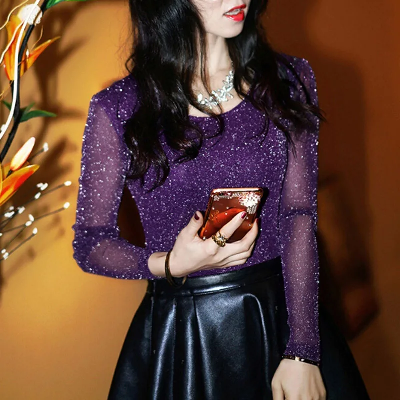 2019 Spring Summer Women's Sexy See Through Mesh Blouse Long Sleeve Transparent Shining Elegant Shirt Fashion Women Tops
2019 Spring Summer Women's Sexy See Through Mesh Blouse Long Sleeve Transparent Shining Elegant Shirt Fashion Women Tops