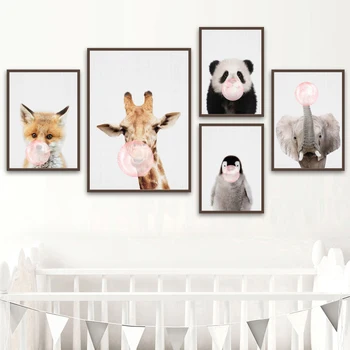 Giraffe Elephant Penguin Fox Panda Balloon Wall Art Canvas Painting Nordic Posters And Prints Wall Pictures Baby Kids Room Decor
Giraffe Elephant Penguin Fox Panda Balloon Wall Art Canvas Painting Nordic Posters And Prints Wall Pictures Baby Kids Room Decor