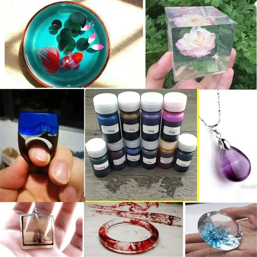 10g High Concentration DIY UV Resin Liquid Dye Colorant Pigment Resin Mix Color Epoxy for DIY Jewelry Making Craft colorful
10g High Concentration DIY UV Resin Liquid Dye Colorant Pigment Resin Mix Color Epoxy for DIY Jewelry Making Craft colorful
