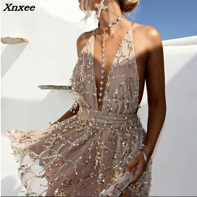 2018 New Sexy Dresses Women Backless Halter Black Gold Mini Dress Party Tassel Summer Beach Dress Club Wear vestido de festa
2018 New Sexy Dresses Women Backless Halter Black Gold Mini Dress Party Tassel Summer Beach Dress Club Wear vestido de festa