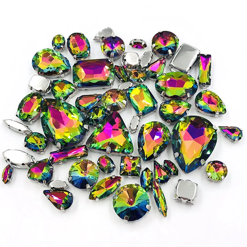 Free shipping 50pcs/bag mixed shape crystal glass rhinestones Rainbow Color faltback sew on rhinestones diy clothing accessories
Free shipping 50pcs/bag mixed shape crystal glass rhinestones Rainbow Color faltback sew on rhinestones diy clothing accessories
