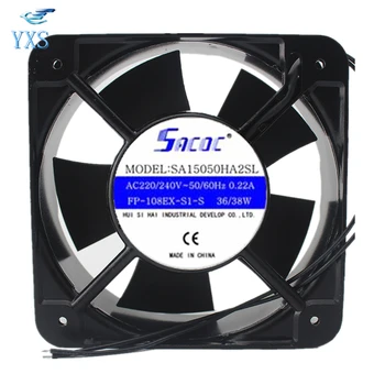 

SA15050HA2SL AC 220V-240V 0.22A 36W/38W 50/60HZ 15050 15CM 150*150*50mm 2 Wires Cooling Fan