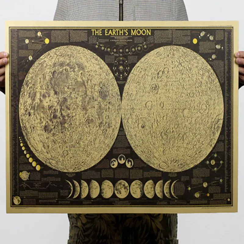 Vintage Retro Paper Poster Gifts Globe World Map Moon lunar decoration kraft paper map poster
Vintage Retro Paper Poster Gifts Globe World Map Moon lunar decoration kraft paper map poster