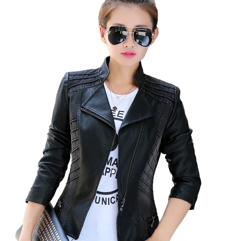 2018 New Spring Autumn Women PU Leather Denim Splicing Short Jacket Plus size 5XL Slim Female Fashion Jeans Outerwear Coats N233
2018 New Spring Autumn Women PU Leather Denim Splicing Short Jacket Plus size 5XL Slim Female Fashion Jeans Outerwear Coats N233