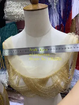 stock 10piece/bag 30 cm gold beaded fringe ribbon neckline accessories used for dress fashion design YM72#
stock 10piece/bag 30 cm gold beaded fringe ribbon neckline accessories used for dress fashion design YM72#