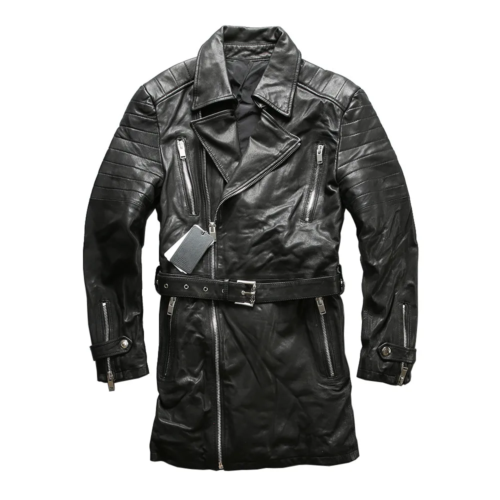 2019 Black Men Long Genuine Casual Leather Jacket Plus Size XXXXL Real Sheepskin Slim Fit Russian Leather Coat FREE SHIPPING
2019 Black Men Long Genuine Casual Leather Jacket Plus Size XXXXL Real Sheepskin Slim Fit Russian Leather Coat FREE SHIPPING