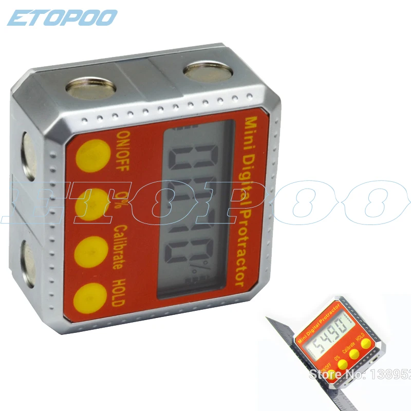 NEW 2 Sides Mini Magnets Digital Protractor electronic Inclinometer Digital Bevel Box Level Tool Electronic Angle Gauge
NEW 2 Sides Mini Magnets Digital Protractor electronic Inclinometer Digital Bevel Box Level Tool Electronic Angle Gauge