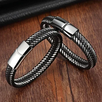 XQNI Personality Ethnic Style Adjustable Black Brown Staggered Stitching Men Bracelet Titanium Fashion Gift erkek bileklik
XQNI Personality Ethnic Style Adjustable Black Brown Staggered Stitching Men Bracelet Titanium Fashion Gift erkek bileklik