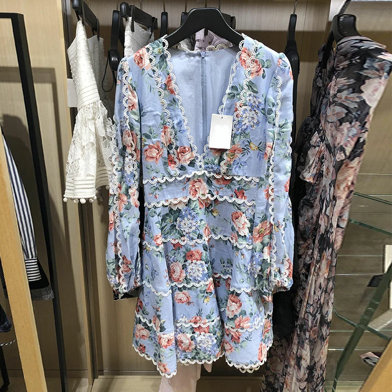 New 2009 Spring Female Popular Holiday Wind Printed Flax Lace Bordered Deep V Loin A Pendulous Temperament Dress
New 2009 Spring Female Popular Holiday Wind Printed Flax Lace Bordered Deep V Loin A Pendulous Temperament Dress