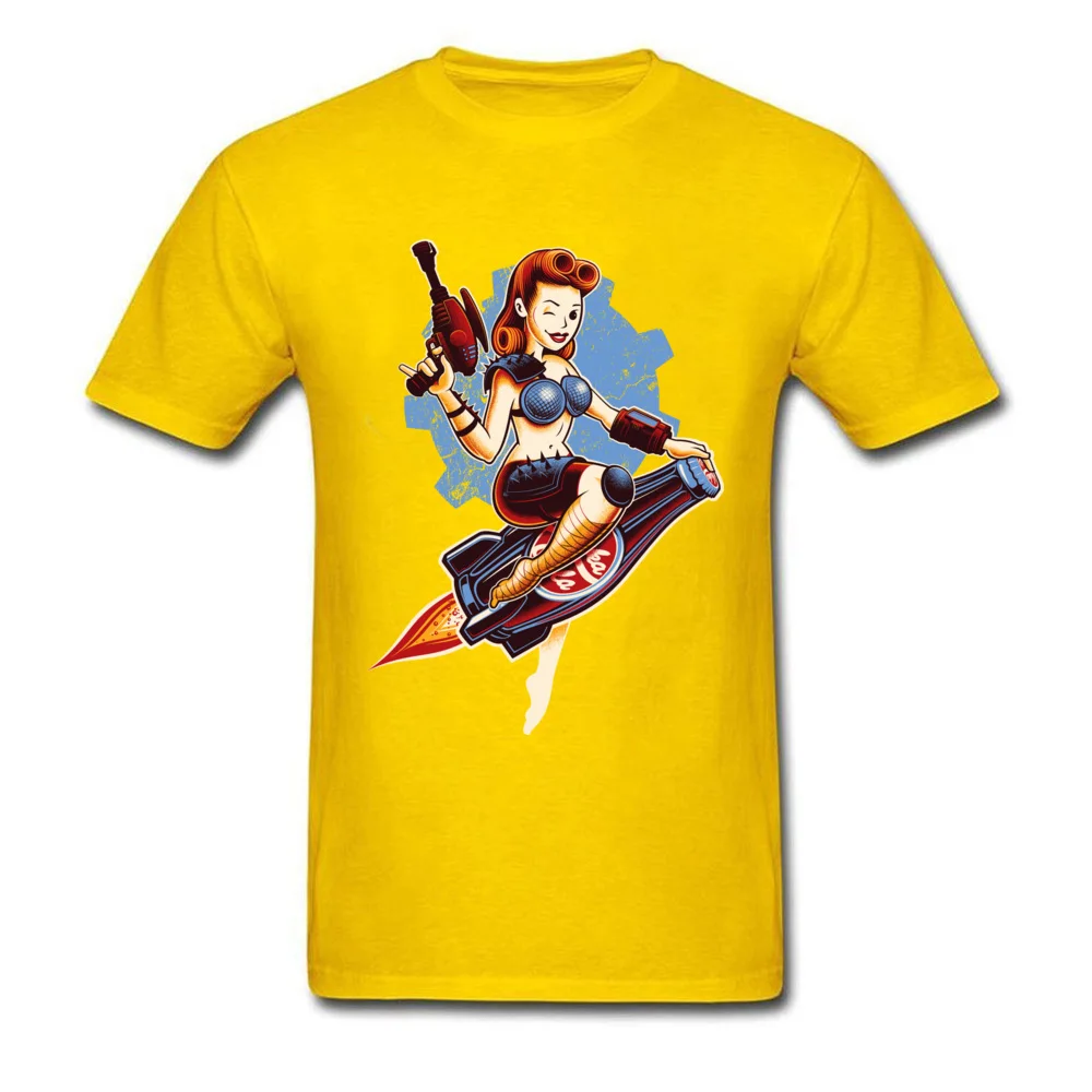 Atom Bomb Baby Funny Summer/Autumn All Cotton O Neck Men Tops & Tees Summer T Shirt Funny Short Sleeve Tshirts Atom Bomb Baby yellow