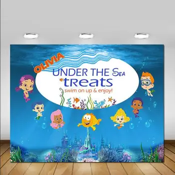 Custom Bubble Guppies Under Sea background polyester or Vinyl cloth High quality Computer print birthday backdrops
Custom Bubble Guppies Under Sea background polyester or Vinyl cloth High quality Computer print birthday backdrops