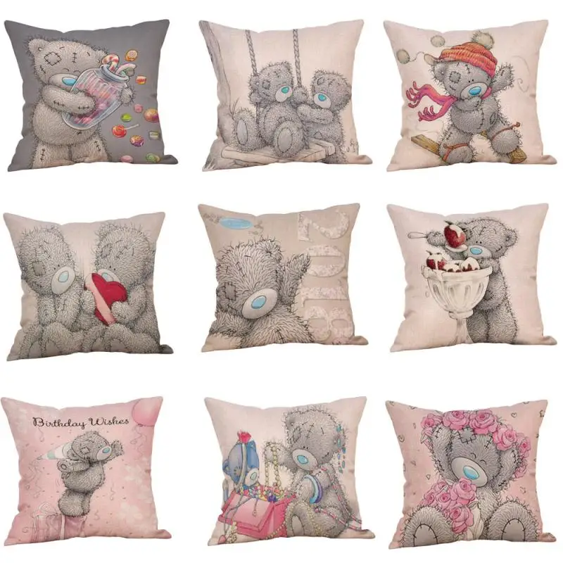 Bear bed pillowcase 45X45 Linen Hidden Zipper Car pillow covers decorative for home living room Cushion Cover for sofa
Bear bed pillowcase 45X45 Linen Hidden Zipper Car pillow covers decorative for home living room Cushion Cover for sofa