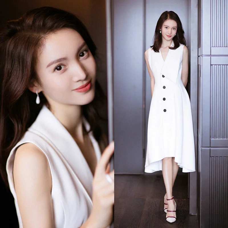 Summer 2019 Singer Button Midi Women Dress Solid OL Work Office Dress Plus Size Women's Sleeveless White Dress Robe Longue Femme
Summer 2019 Singer Button Midi Women Dress Solid OL Work Office Dress Plus Size Women's Sleeveless White Dress Robe Longue Femme