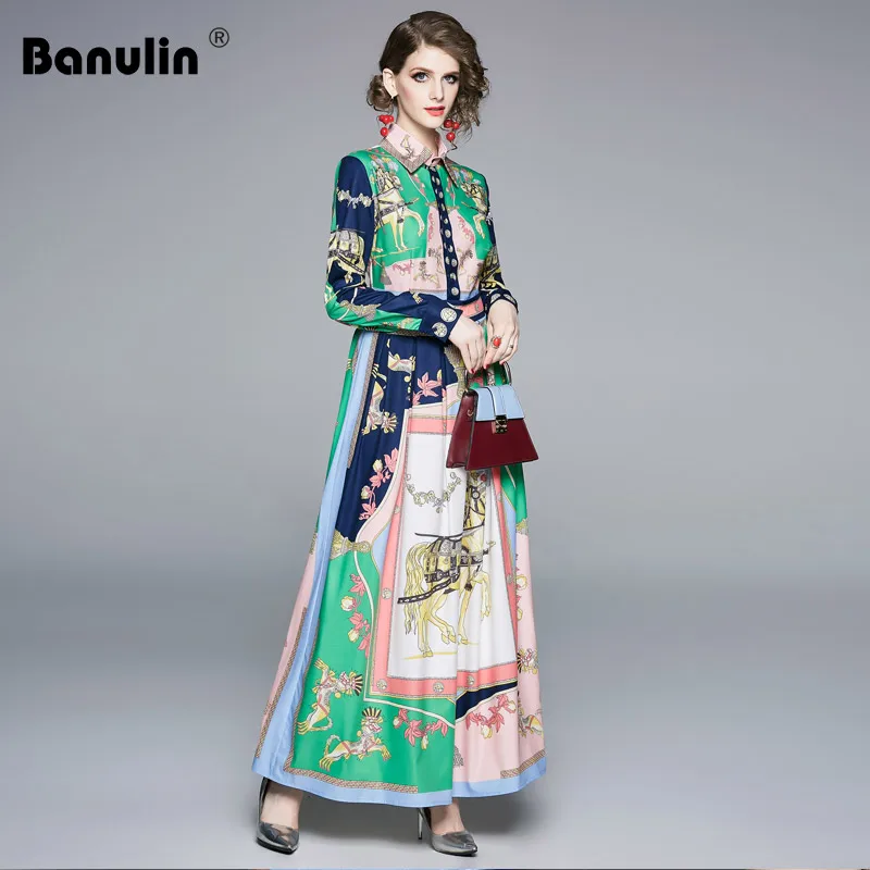 Autumn Dress Designer Runway Dresses Women Elegant Print Maxi Dress Long Party Dresses High Quality Women Fashion 2019 Vestidos
Autumn Dress Designer Runway Dresses Women Elegant Print Maxi Dress Long Party Dresses High Quality Women Fashion 2019 Vestidos
