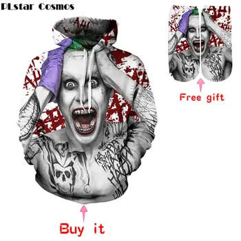 PLstar Cosmos Autumn Funny 3D Hoodie Sweatshirt Suicide Squad Joker Hooded Casual Brand Sportswear with pockets Free shipping
PLstar Cosmos Autumn Funny 3D Hoodie Sweatshirt Suicide Squad Joker Hooded Casual Brand Sportswear with pockets Free shipping