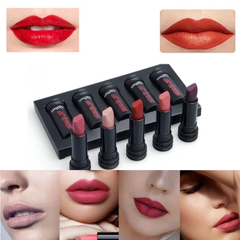 2018 Brand Matte Lipstick Set Waterproof Mate Lip Pigment Batom Velvet Lipsticks Majuer Make Up Cosmetics rouge a levre 5Pcs/Lot
2018 Brand Matte Lipstick Set Waterproof Mate Lip Pigment Batom Velvet Lipsticks Majuer Make Up Cosmetics rouge a levre 5Pcs/Lot