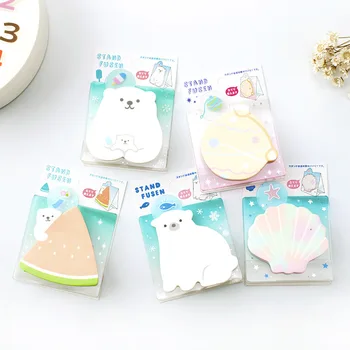 

30pages/pc Summer Series Bear&Watermelon Memo Pad Sticky Notes Bookmark School Office Supply Note Paper Scrapbooking Sticker