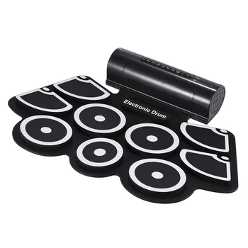 Electronic Roll Up Drum Pad Set 9 Silicon Pads Built-in Speakers with Drumsticks Foot Pedals 3.5mm Audio Cable
Electronic Roll Up Drum Pad Set 9 Silicon Pads Built-in Speakers with Drumsticks Foot Pedals 3.5mm Audio Cable