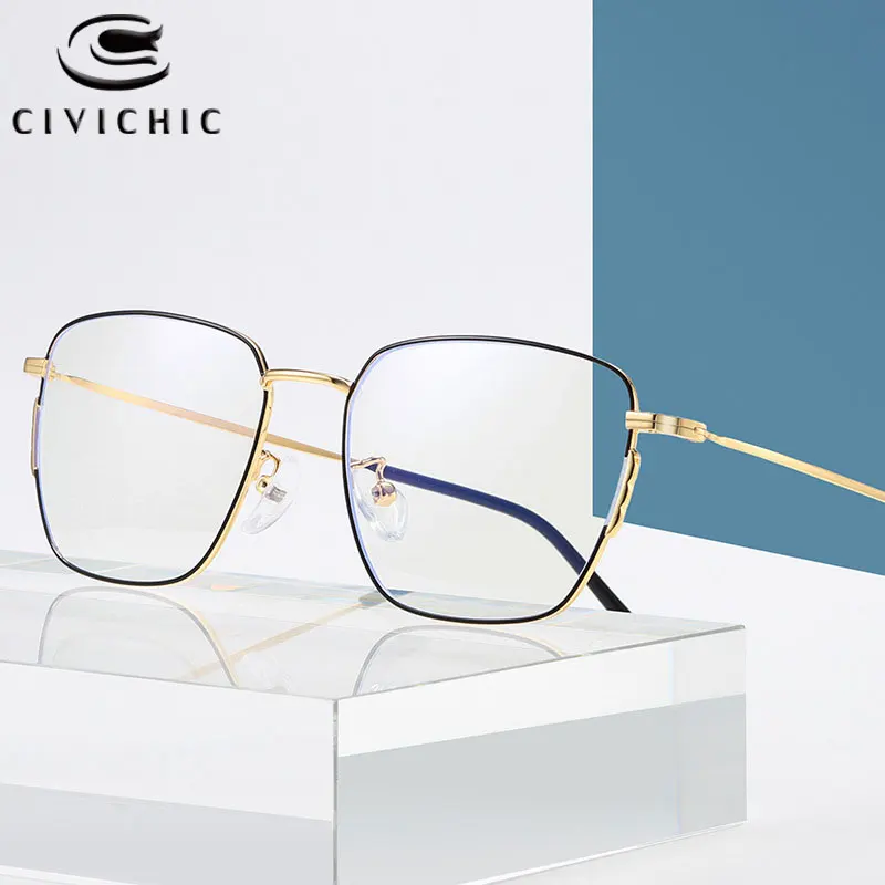 CHIC Women Computer Glasses Anti Blue Light Eyeglasses Men Alloy Optical Frame Eyewear Square Myopia Clear Specs Gaming UV COG01
CHIC Women Computer Glasses Anti Blue Light Eyeglasses Men Alloy Optical Frame Eyewear Square Myopia Clear Specs Gaming UV COG01