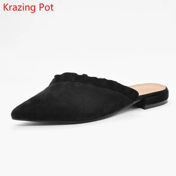 2017 Superstar Pointed Toe Shallow Slingback Shoes Woman Runway Flats Slip on Sheep Suede Causal Summer Outside Slippers 16
2017 Superstar Pointed Toe Shallow Slingback Shoes Woman Runway Flats Slip on Sheep Suede Causal Summer Outside Slippers 16