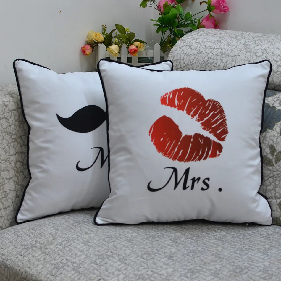 45*45 cm Wedding Decorative Throw Pillow Cover Mr and Mrs Cushion Cover Pillowcase for Sofa capa de almofada, 2 pcs
45*45 cm Wedding Decorative Throw Pillow Cover Mr and Mrs Cushion Cover Pillowcase for Sofa capa de almofada, 2 pcs
