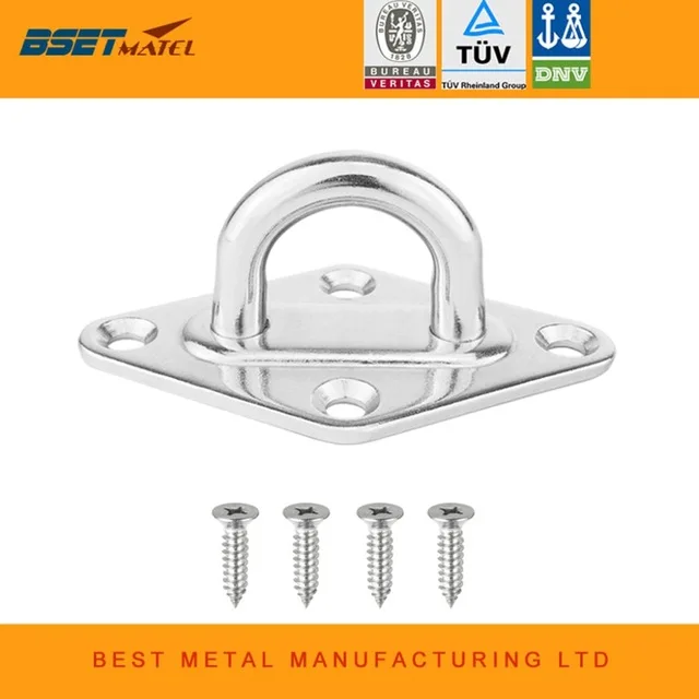 Stainless Steel 304 Diamond Shaped Pad Eye Plates Staple Ring Hook loop Boat marine Yacht Shade Sail Tie Down Rigging hardware
Stainless Steel 304 Diamond Shaped Pad Eye Plates Staple Ring Hook loop Boat marine Yacht Shade Sail Tie Down Rigging hardware