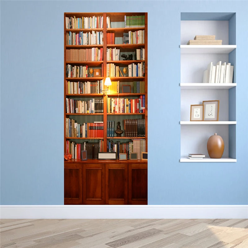 2 sheets/pcs 3D Emulate Waterproof Mural Paper DIY Retro Bookcase Door Sticker Creative Wall Poster for Study Bedroom Cafe Decor
2 sheets/pcs 3D Emulate Waterproof Mural Paper DIY Retro Bookcase Door Sticker Creative Wall Poster for Study Bedroom Cafe Decor