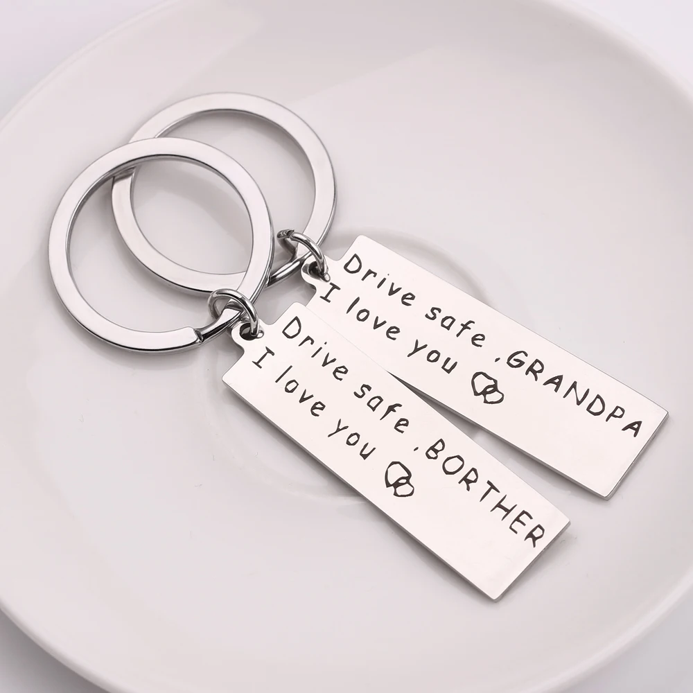 Drive Safe grandpa or borther Keychain Stainless Steel Birthday Gifts to Grandpa Grandma Dad Mom Brother Sister Husband Keyring
Drive Safe grandpa or borther Keychain Stainless Steel Birthday Gifts to Grandpa Grandma Dad Mom Brother Sister Husband Keyring